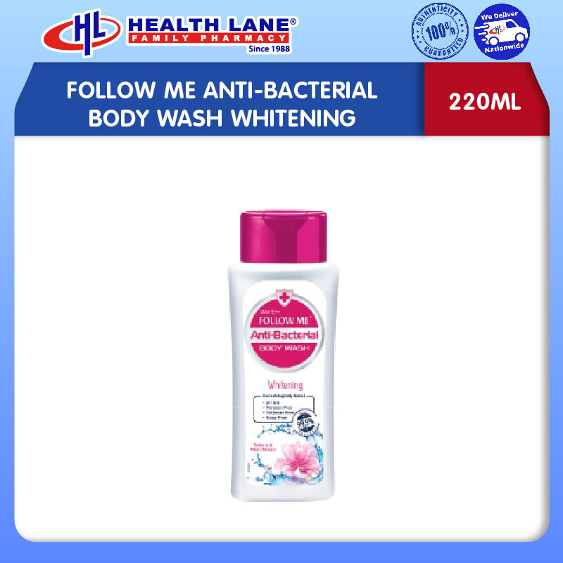 FOLLOW ME ANTI-BACTERIAL BODY WASH WHITENING (220ML)